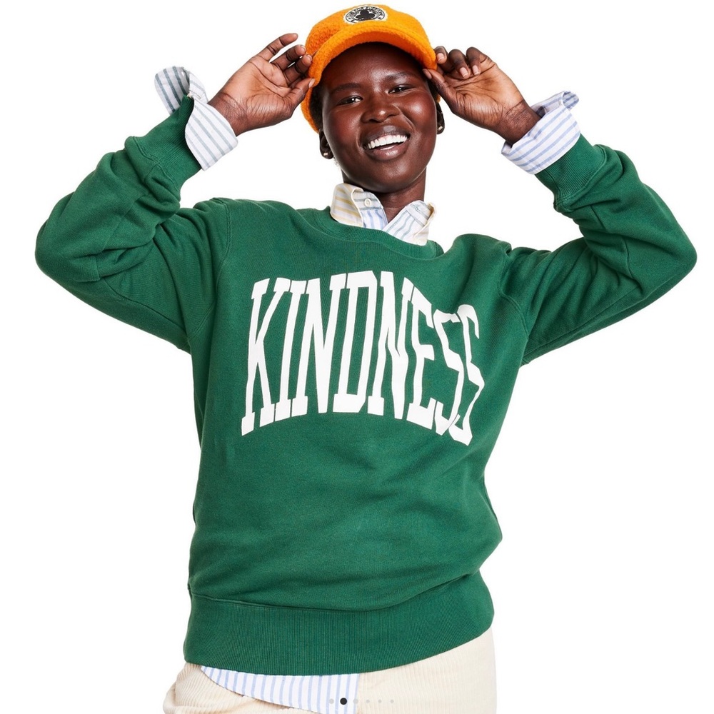 ⌛️expiring⌛️NWT Rowing Blazers x Target Adult 'Kindness' Crewneck Sweatshirt -XS - Picture 2 of 8